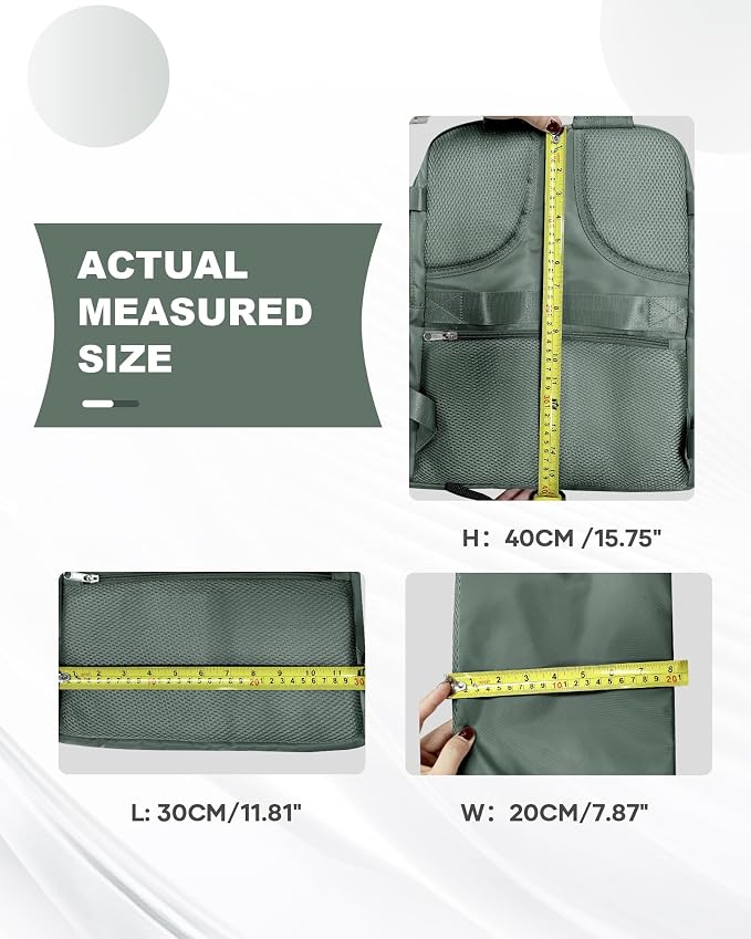 coowoz Travel Backpack Carry On for Women Man Gym Backpack with Laptop Compartment Mochila de Viaje Teacher Personal Item Backpacks Rucksack Airplane Accessories Must Haves Olive Green Small - Image 9