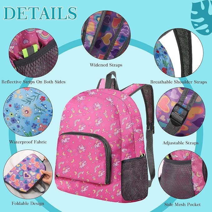 LEIFIDE 15 Pcs Backpack in Bulk 17 Inch Lightweight Foldable Student School Outdoor Travel Book Bag Assorted Colors - Image 3