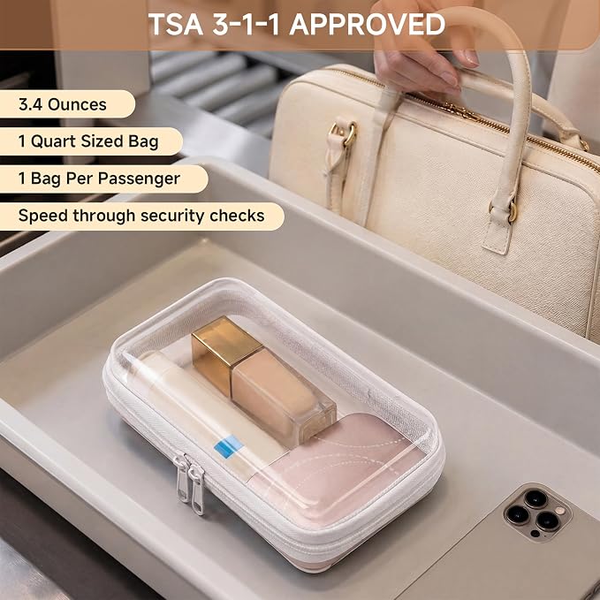 2 Pack Clear Hard Shell Zipper Case Diaper Organizer | 1.0mm Hard Shell, Upgraded Large Zipper Pulls, Clear Travel Pouches, Smooth Zipper Closure, Holds Shape - Image 7