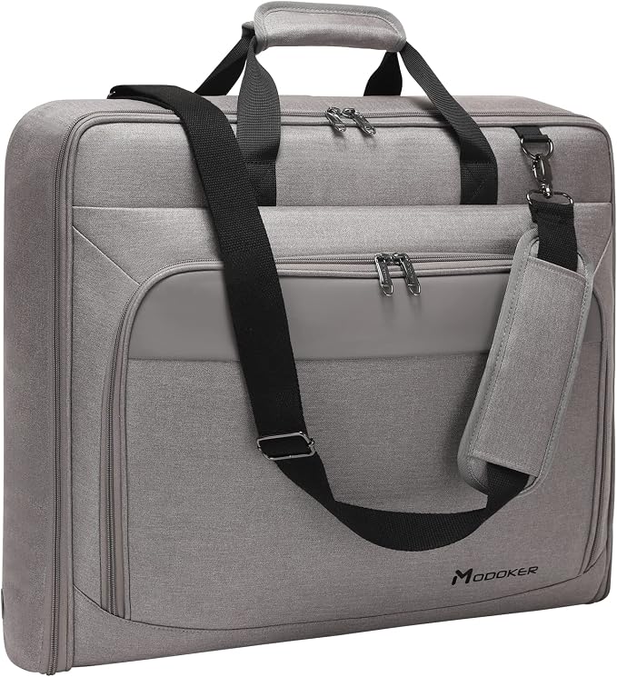 Modoker Carry On Garment Bags for Travel Hanging Clothes Suit Bag Luggage Organizer, Foldable Suit Carrier Gift for Men Women by Modoker