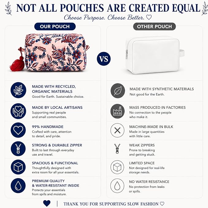 Huar Travel Makeup Bag- Large Capacity Cosmetic Bags for Women - Water Resistance Lining Portable Pouch & Open Toiletry Bag - Perfect Girls Makeup Organizer for Travel Essentials (Velvet Rose) - Image 4