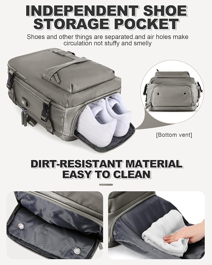 VGCUB Vacuum Backpack Travel with Pump, Vacuum Seal Compression Bags Laptop Backpack Personal Item - Image 6