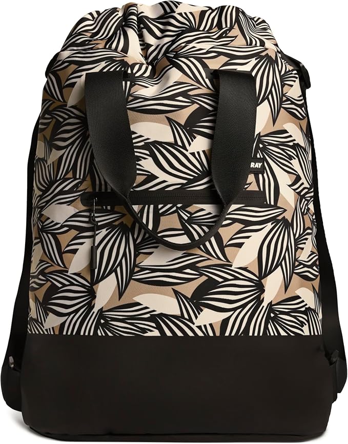 VOORAY 23L Flex Cinch Drawstring Backpack, Textured Leaves – Lightweight Travel Bag, Sports Gym Backpack for Women & Men, Weekender Bag - Image 2