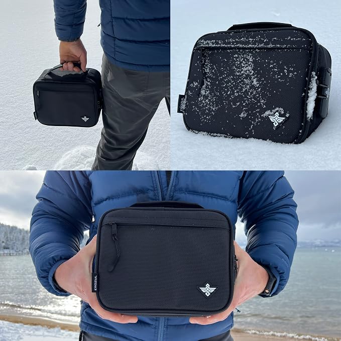 Exodus Storage Travel Bag with Combination Lock Water Resistant Organizer Case + Bonus Gifts (Black) - Image 4