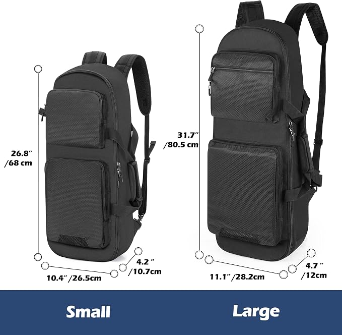DSLEAF Snow Shoes Bag for 25”-30” Snowshoes, Snowshoe Backpack Holds A Pair of Poles, Gloves and Other Accessories, Suitable for Hiking and Climbing, Bag Only - Image 5