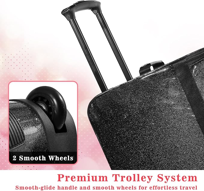 Dance Bag with Garment Rack and Curtain, 23" Rolling Dance Competition Duffle Bag with Garment Rack | Portable Dance Changing Room Suitcase for Dancers Athlete Livestreamer Cheerleaders - Image 7