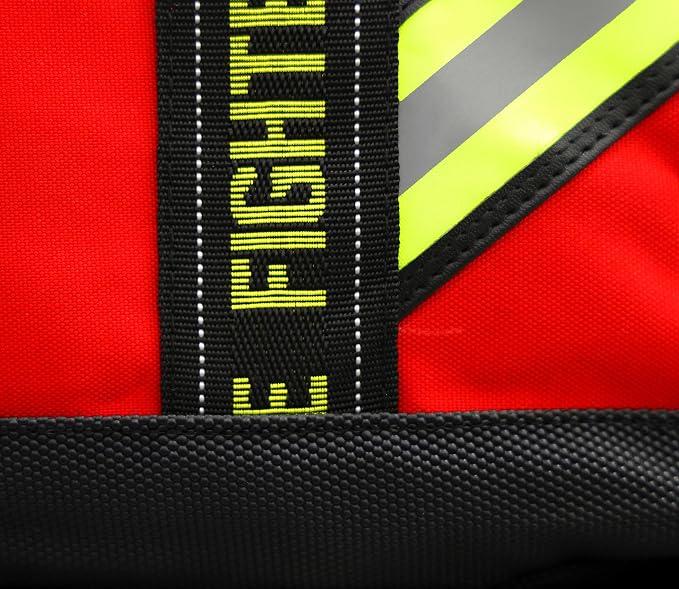 Lightning X Products Fireman Premium 3XL Firefighter Rescue Step-In Turnout Fire Gear Bag With Shoulder Strap & Helmet Pocket (Red) - Image 9