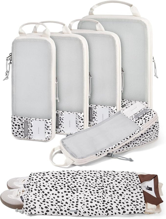 BAGSMART 6 Set /4 Set/2 Set Compression Packing Cubes for Travel, Lightweight Luggage Organizer Bags, Durable Space Saver Bags Travel Essentials by BAGSMART