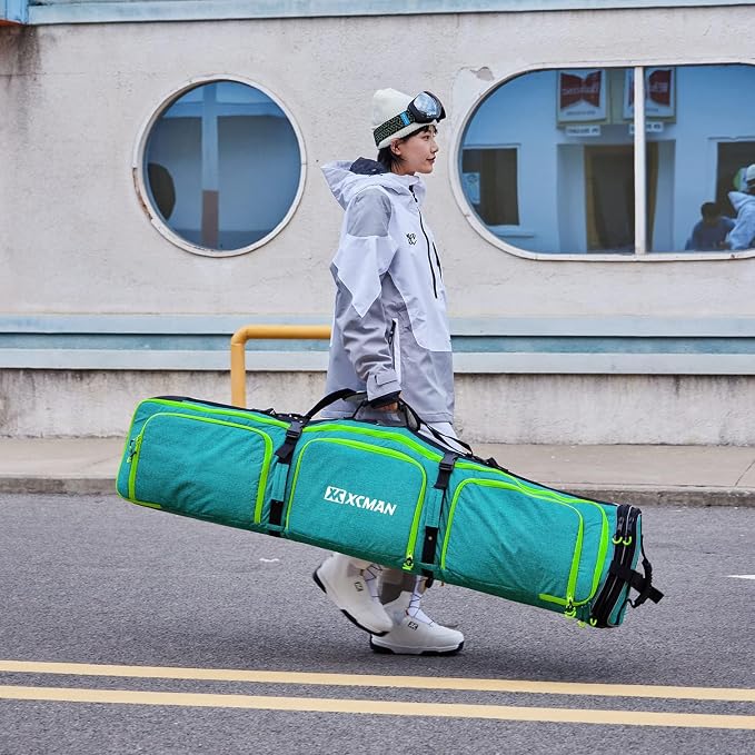 XCMAN Padded Snowboard Bag Expandable Snowboard Bag for Air Travel Adjustable Ski Bag Length 63-75In - Image 5