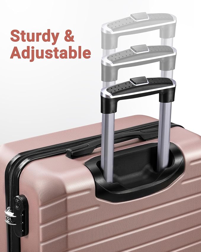 Luggage Sets 2 Piece, 9 Piece Travel Suitcase Set, 20 inch Carry on Luggage, 28 inch Checked Luggage for Women with 7PC Organize Bags - Image 3