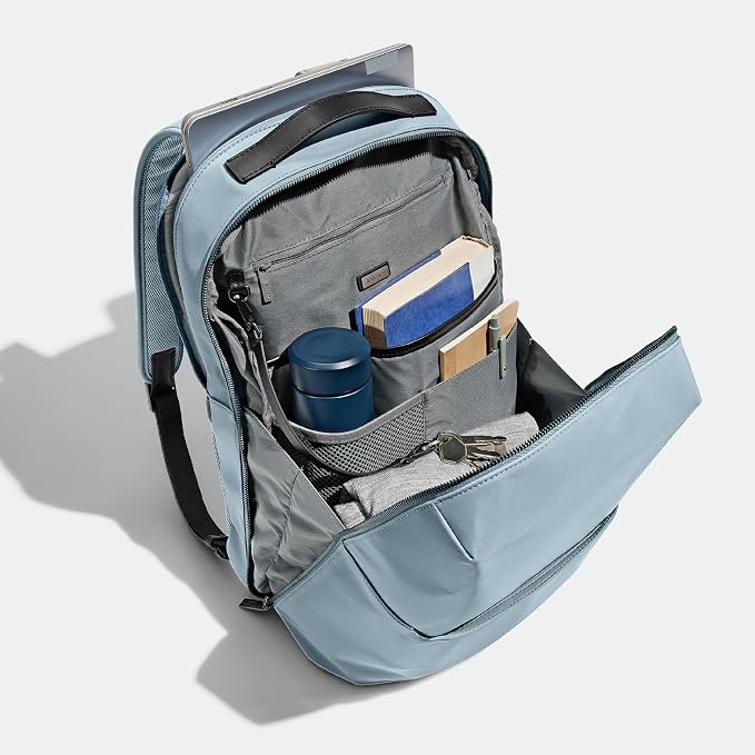 Away Amazon Exclusive The Everywhere Zip Backpack - Personal Item Airline Approved Backpack with 16” Padded Laptop Sleeve, Water Bottle Pocket, Interior and Exterior Pockets - Sky Blue - Image 7
