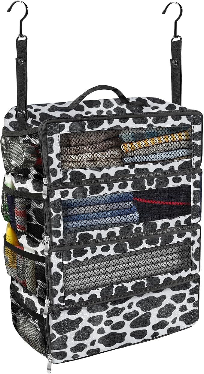Olosar Suitcase Organizer, Travel Luggage Organizer Portable Hanging Travel Shelves Collapsible Hanging Packing Cubes for Carry on Suitcase by Unknown