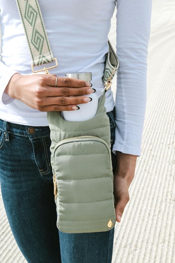 WanderFull Original HydroBag Crossbody Water Bottle Holder with Phone Pocket, Fits Water Bottles up to 32 oz - Image 3