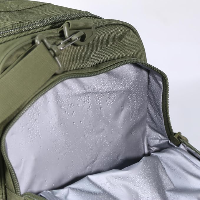 APRILBAY Duffel Bag – Heavy Duty Tactical Gym Bag for Men, Splashwater-Proof Weekender Travel Bag for Basketball, Football, Soccer, Hiking, and Hunting (Dark Green) - Image 7