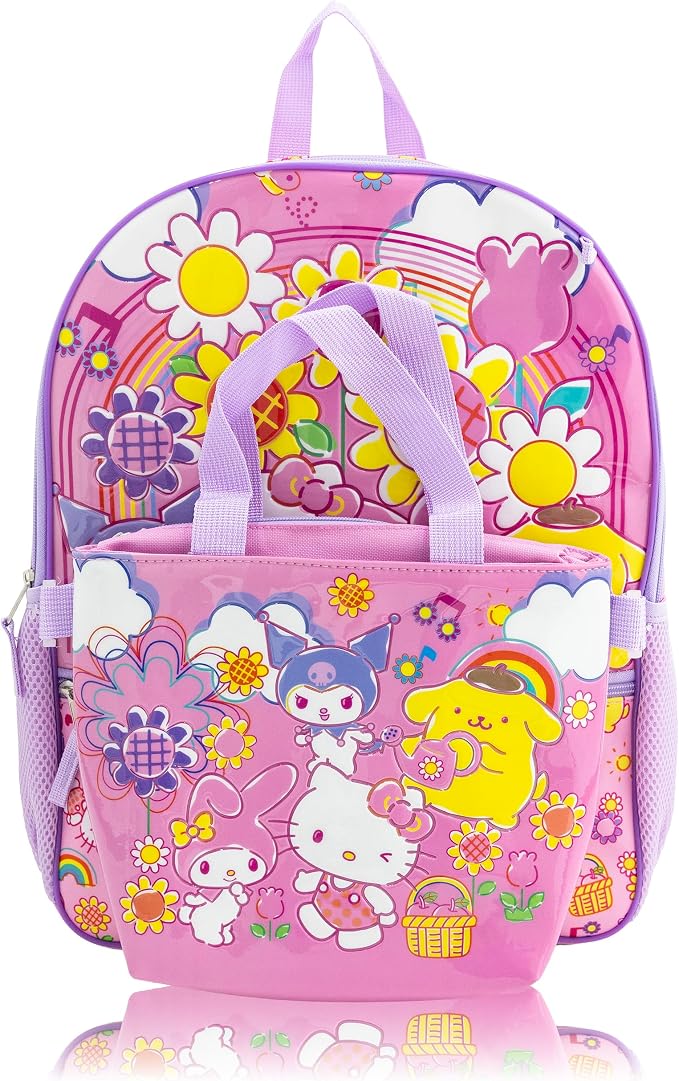 Fast Forward Sanrio Hello Kitty and Friends Backpack Set for Girls | Hello Kitty Bookbag with Insulated Lunch Bag, Headphones, and Dangle | School Bag for Kids and Toddlers | Ages 3+ - Image 3