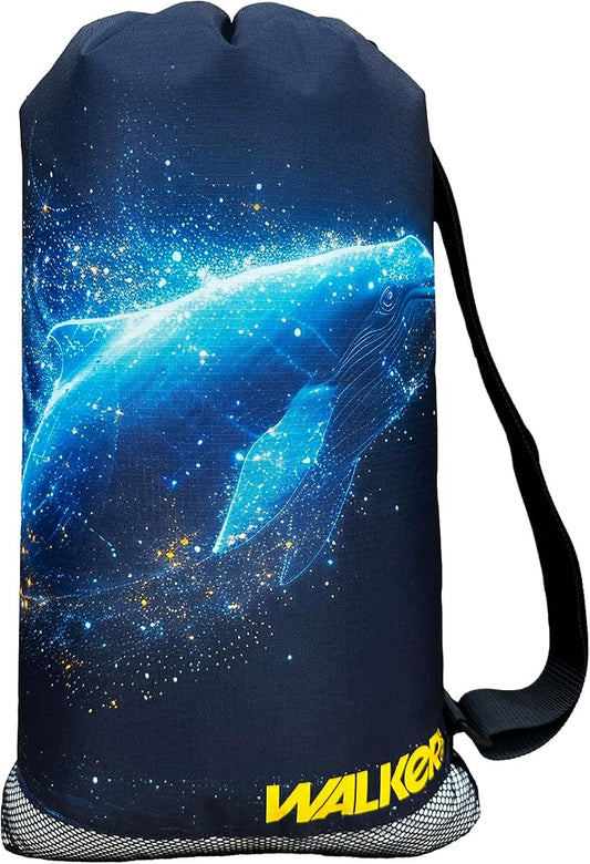 Walker Beach Mesh Net Travel Boat Bag for Snorkeling, Dive, and Swim Gear – USA Made, Galactic Whale by Unknown