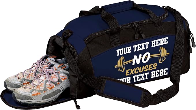 Personalized Weightlifting Duffel Bag – Custom Gym Bag with Name & Logo – Heavy Duty Workout Bag for Men & Women – Lifting, Powerlifting, Bodybuilding Training Gear by all+about+me+company