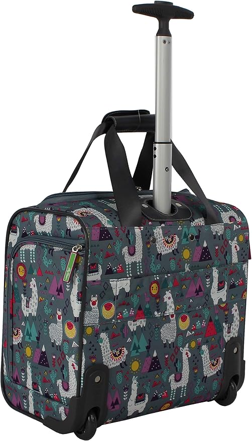 Lily Bloom Designer 15 Inch Carry On - Weekender Overnight Business Travel Luggage - Lightweight 2- Rolling Wheels Suitcase - Under Seat Rolling Bag for Women (One Size, Llama Mama) - Image 4