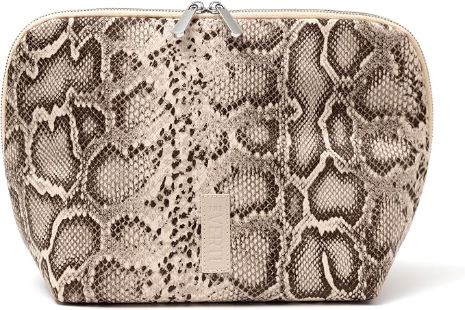 THE VERTI-Vertical Waterproof Makeup & Toiletry Bag | 23-Pocket Organizer with Upright, Fold-Down Design for Skincare, Toiletries & Essentials (Snake, Large) - Image 5