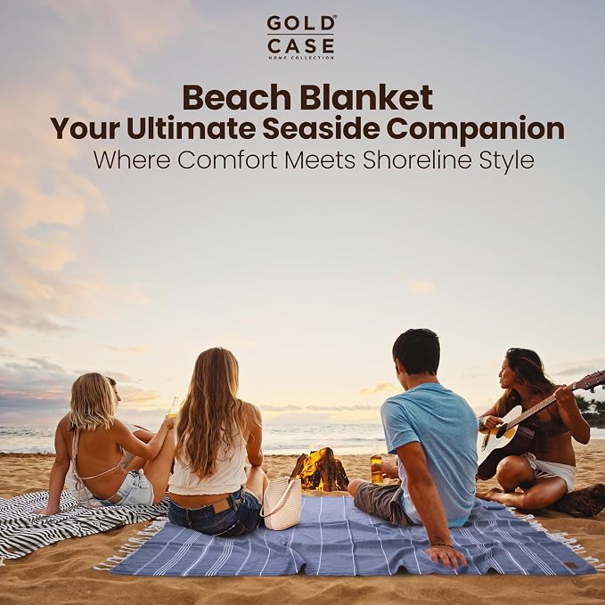 Gold CASE LYCIA Turkish Beach Towel Set of 6 – 100% Cotton Turkish Beach Towels Bulk 70 x 38'' – LYCIA Oversized, Quick Dry & Sand Free Beach Towel – Lightweight Towels Set in Tones of Green - Image 8
