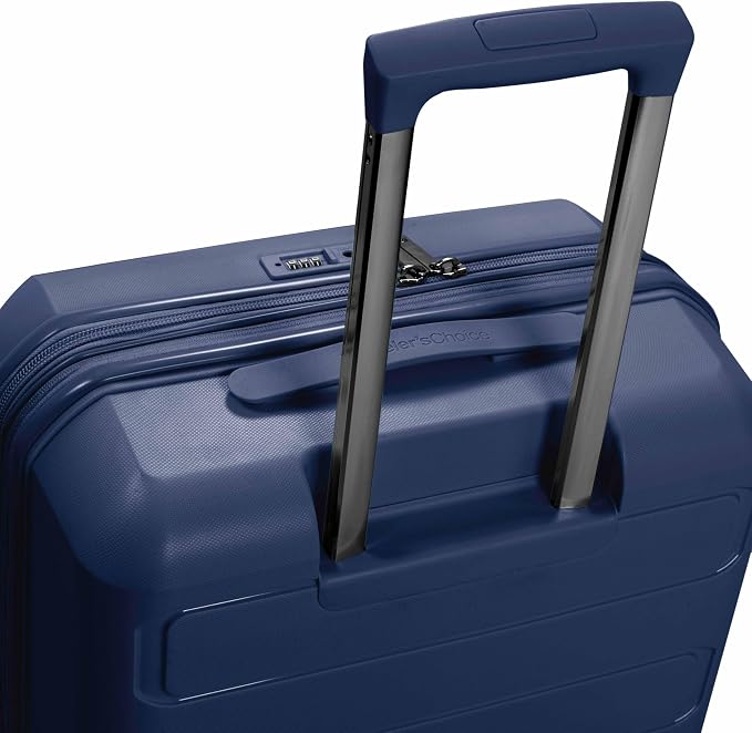 Traveler's Choice Pagosa Hardshell Expandable Luggage with Spinner Wheels, Navy, 2-Piece Set (22/27) - Image 10