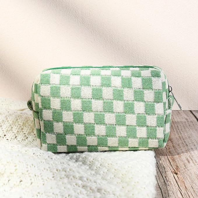 SOIDRAM Makeup Bag Preppy Cosmetic Bag Bulk Makeup Pouch Personalize Travel Toiletry Bag Organizer Cute DIY Makeup Brushes Storage Bag for Women - Image 7