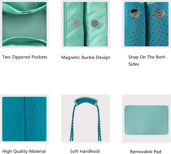 QOGiR Neoprene Multipurpose Beach Bag Tote with Inner Zipper Pocket … … … … - Image 6
