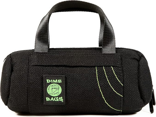 Dime Bags Padded Duffle Tube, Hemp Gear Bag with Heavy Padding for Glass, Electronics, Travel & Storage, With Exterior/Interior Pockets & Durable Handles (Black,10 Inch) by DIMEBAGS
