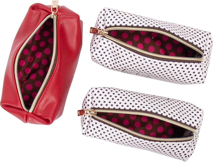 Nicole Lee Travel Handbag Crossbody Set with 3 Fashion Print Makeup Pouches, Women's Cosmetic Toiletry Organizer (Tea Time Me Time) - Image 5