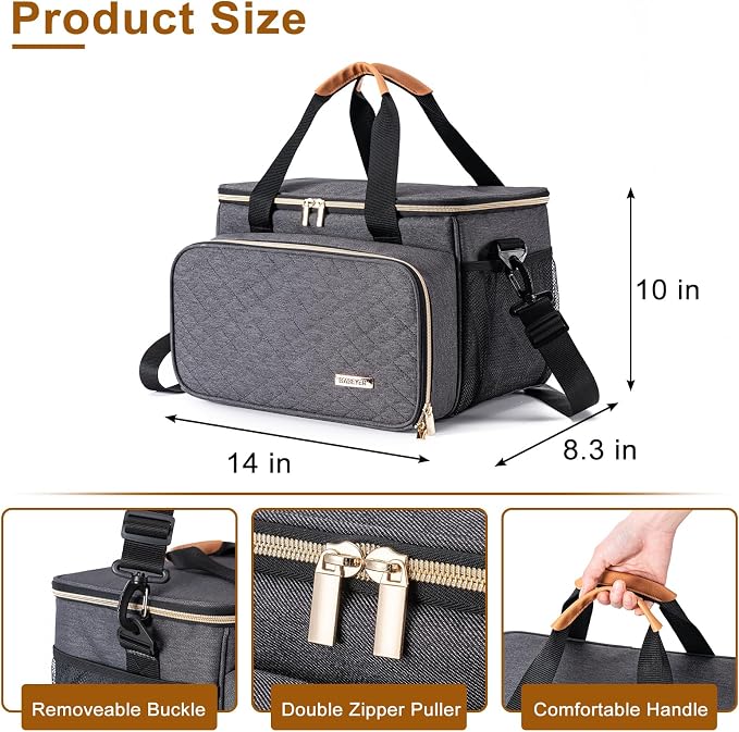 Dog Grooming Vacuum Bag, Pet Grooming Kit Bag Perfect for Dog Hair Vacuum & Grooming Tool Kit Accessories- Grey - Image 5