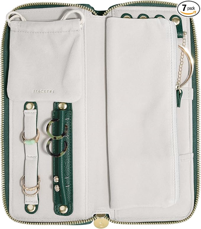 Stackers Forest Green Jewellery Roll by Stackers
