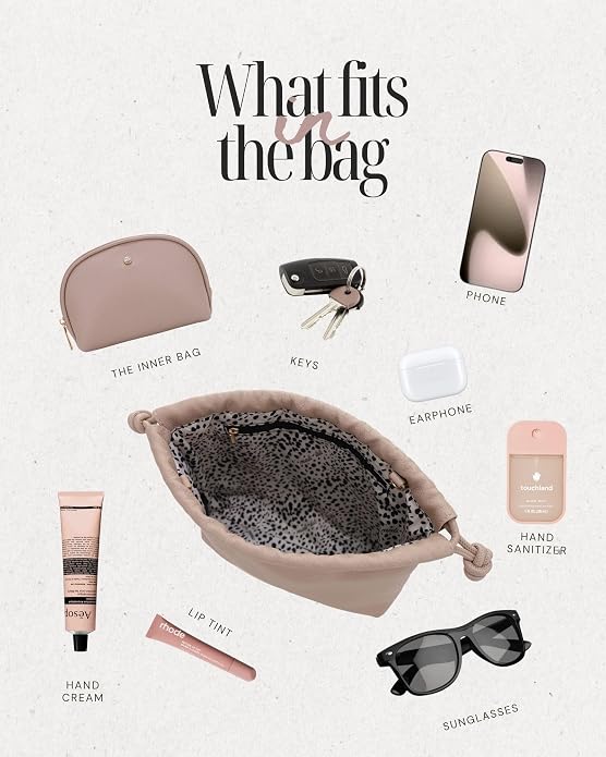 Mali+Lili Lola Beauty Bag Duo, Makeup Bag Travel Cosmetic Bag Set of 2, Vegan Leather Purse Crossbody Bags for Women and Girls, Cute Makeup Pouch, Travel Pouch, Crossbody Purses for Women | Duo - Image 2