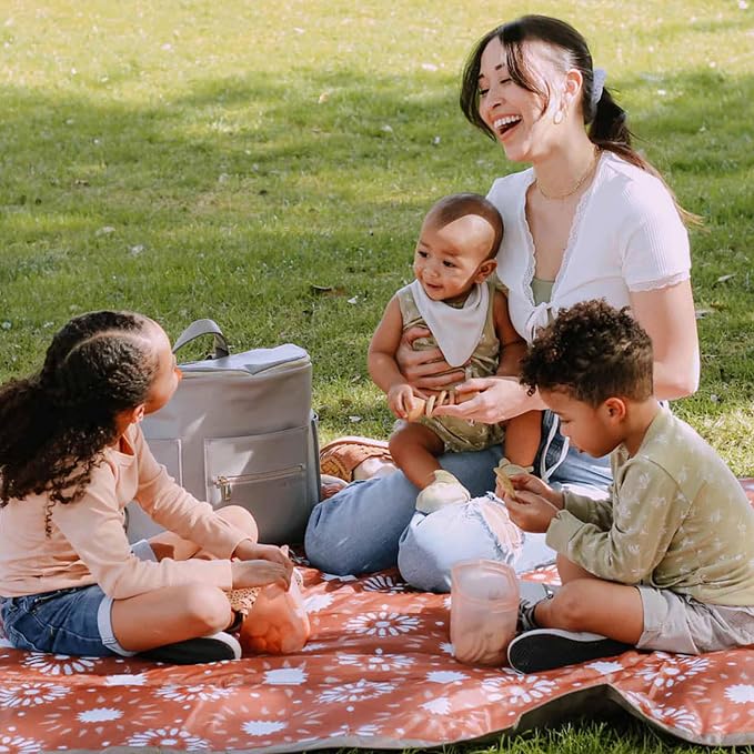 Little Unicorn 5'x7' Outdoor Family Picnic & Beach Blanket | Durable & Water-Resistant Fabric | Compact Fold & Easily Wipes Clean | Zipper Pocket (Sun Baked) - Image 3