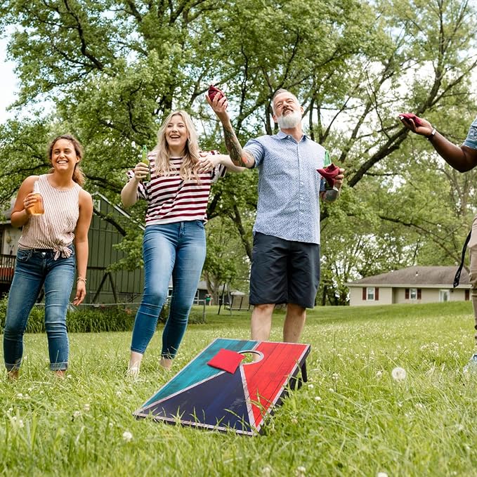 Cornhole Set 4x2 and 3X2 Regulation Size Corn Holes Sets with Carrying Bags & 8 Bean Bags Cornhole Boards Bean Toss Games for Adults Family Outdoor Beach Lawn Outside Backyard Games - Image 2