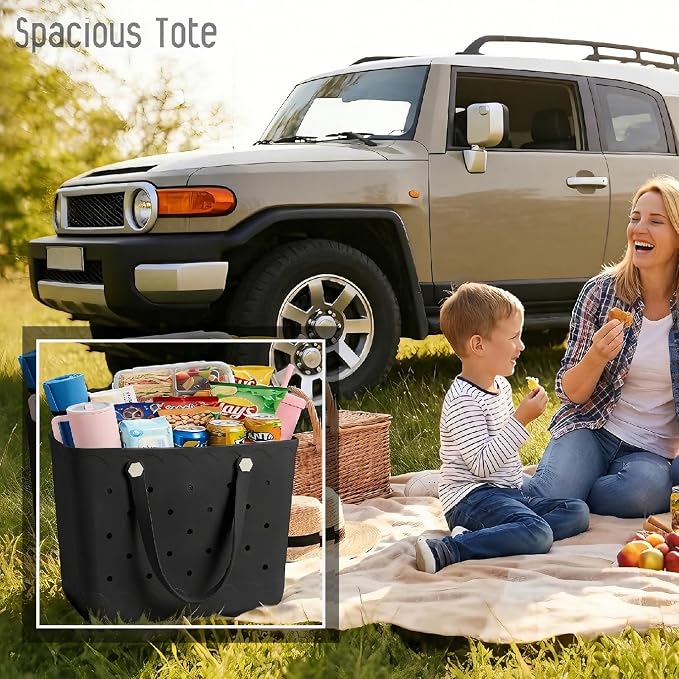 Rubber Beach Tote Bag Waterproof Tip-Proof Outdoor Tote Bag for the Beach Boat Pool Sports - Image 6