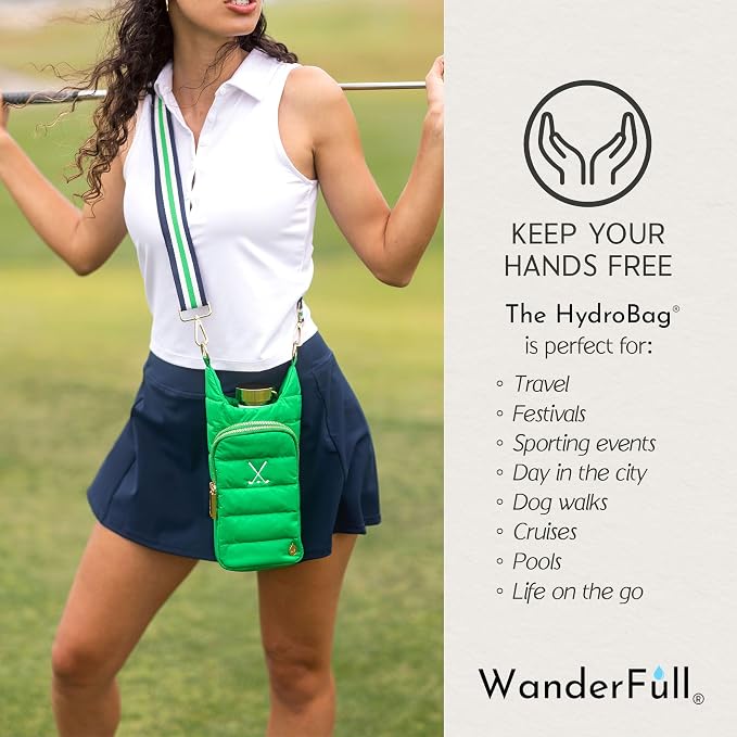 WanderFull® Original HydroBag®, Fits Up to 32 oz Water Bottle Holder with Strap, Gift for Women, Hands-Free Crossbody, Water Bottle Carrier Bag with Phone Pocket - Image 6