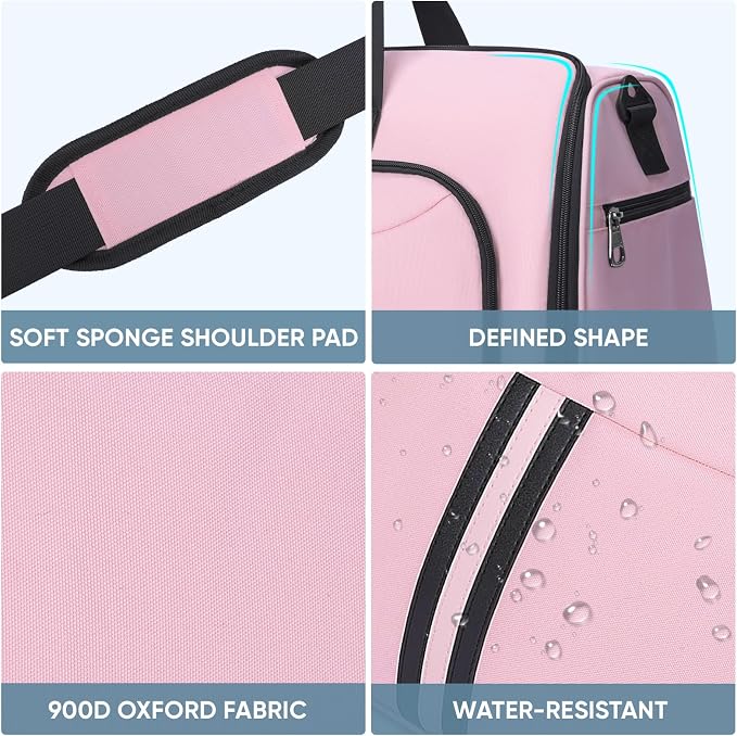 BALEINE Travel Garment Bag, Travel Suit Bag for Men, Water Resistant Carry on Garment Bag for Hanging Clothes, Garment Duffel Bag for Travel Business (Pink-Convertible) - Image 7