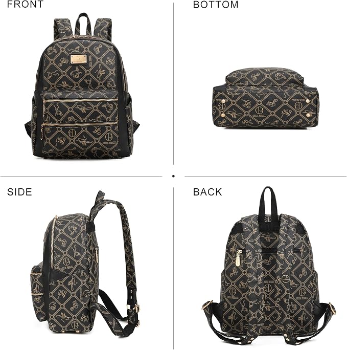 Women Fashion Backpack Purse Multi Pockets Anti-Theft Rucksack Travel Shoulder Bag Handbag - Image 5