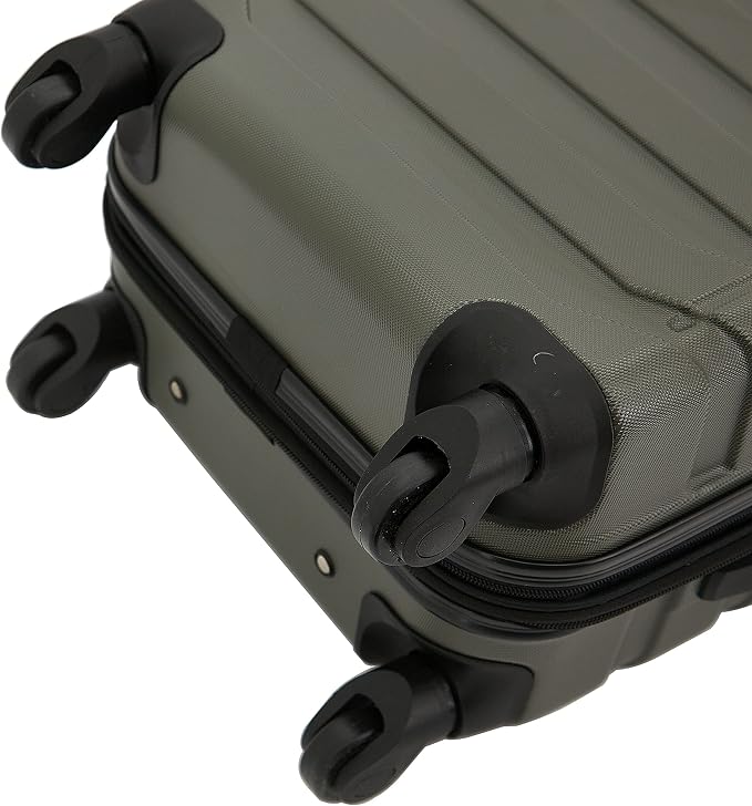 Wrangler 4 Piece Miami Luggage and Packing Cubes Set, Olive Green - Image 6
