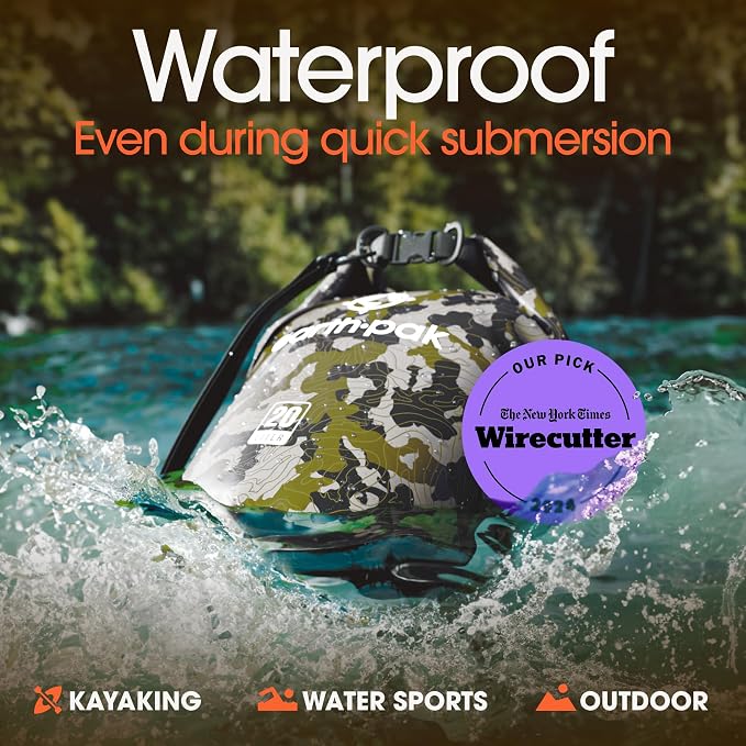 Earth Pak Waterproof Dry Bag - Roll Top Waterproof Backpack Sack Keeps Gear Dry for Kayak with Waterproof Phone Case - Image 3