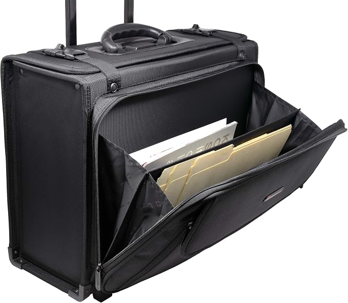 Alpine Swiss Rolling Briefcase | Laptop Bag For Men & Women | Hard Side Catalog Case on Wheels | Legal Size File Dividers | Lawyers Attache Case | Carry-On Overnight Business Travel Bag - Image 6