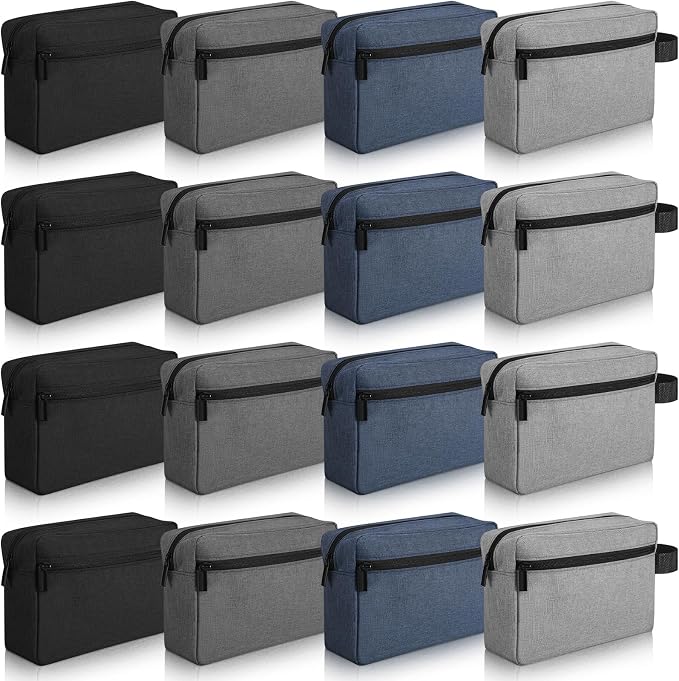Paterr 16 Pcs Travel Toiletry Bag for Women Men Large Water Resistant Shaving Bag Hanging Cosmetic Bag with Handle and Divider Storage Travel Pouch Case for Cosmetics Toiletries Accessories, 4 Colors by Paterr