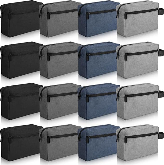 Paterr 16 Pcs Travel Toiletry Bag for Women Men Large Water Resistant Shaving Bag Hanging Cosmetic Bag with Handle and Divider Storage Travel Pouch Case for Cosmetics Toiletries Accessories, 4 Colors by Paterr