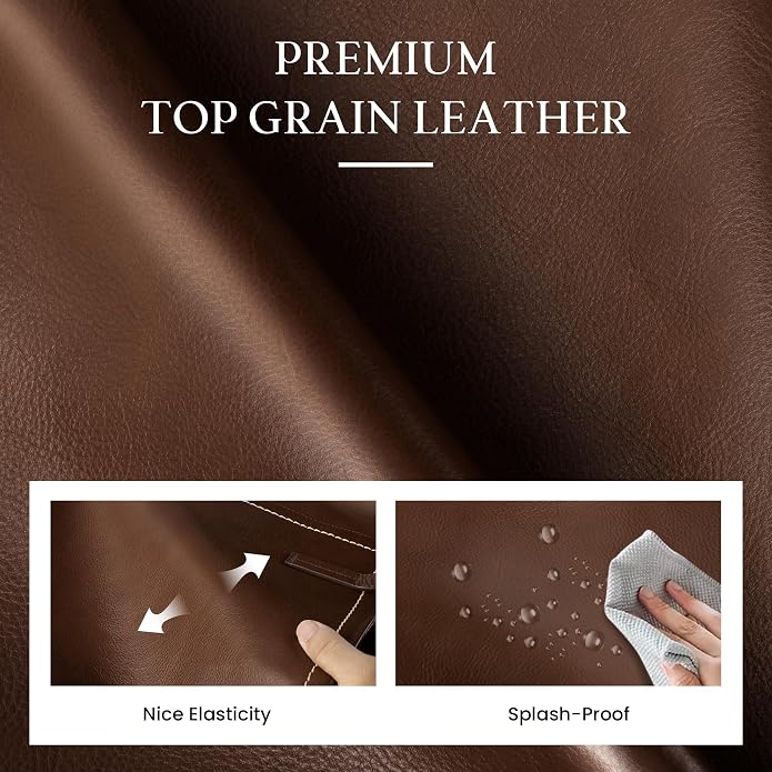 befen Vintage Genuine Leather Work Tote Bag for Women Large Tote Bag with Zipper Leather Purse and Handbags with Compartment - Image 8
