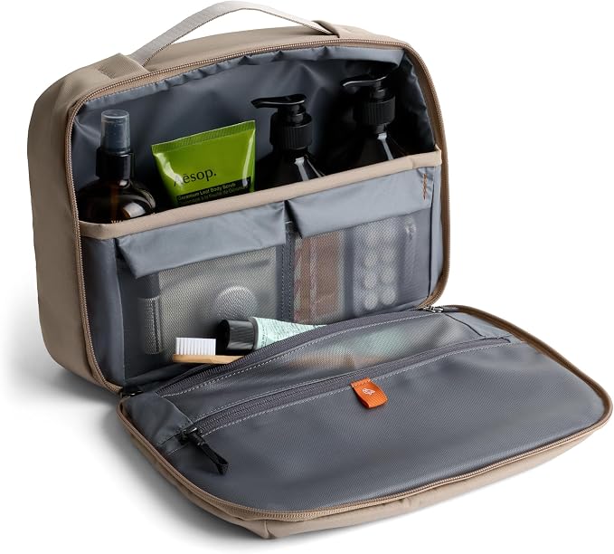 Bellroy Hanging Toiletry Kit Plus (8 Liter Travel Hanging Toiletry Bag) - Stone - Image 2