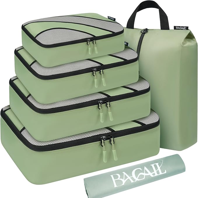 BAGAIL 6 Set Packing Cubes,Travel Luggage Packing Organizers by BAGAIL