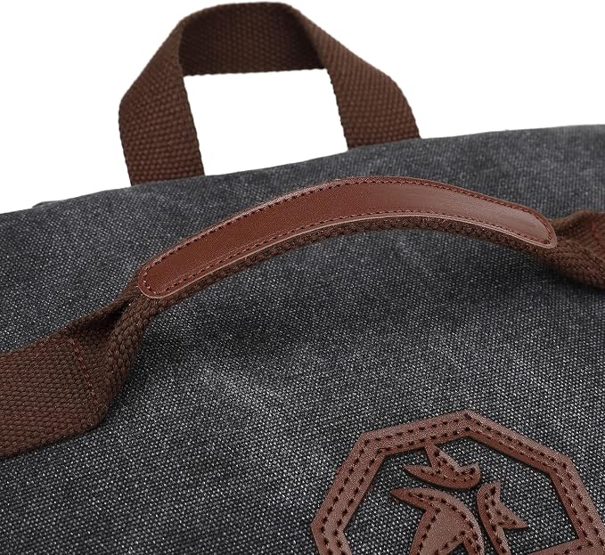 Kalesi Gym Duffle Bag Backpack 4-Way Vintage canvas with Shoes Compartment for travel Sport Hiking laptop (Vintage black) - Image 8
