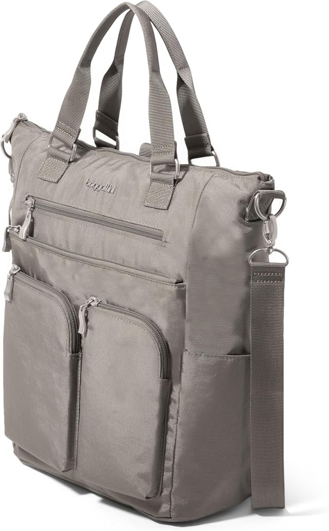 Baggallini All Set 3 in 1 Tote Backpack - 15"x10.5" Lightweight Travel Bag w/RFID Phone Wristlet - Image 7