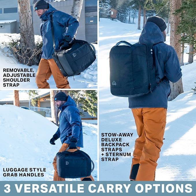 Wildhorn Brimhall 65L Ski Boot Bag & Snowboard Backpack -US Ski Team Official Supplier- Waterproof & Durable, 3 Carry Travel Options, Fits Boots, Helmets, Goggles & Outerwear - Image 5