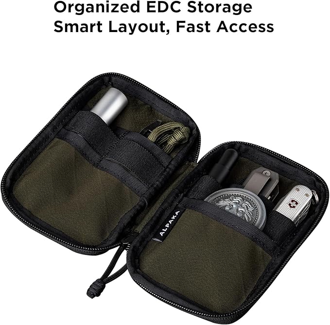 ALPAKA HUB Pouch Pro EDC Tool Pouch Green Axogrid 300D | For Electronics, Cables with YKK Zipper, Daily Use and Travel，Weatherproof UV Resistant Fabric - Image 2